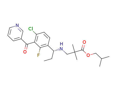 3-{(R)-1-[4-chloro-2-fluoro-3-(pyridine-3-carbonyl)phenyl]propylamino}-2,2-dimethylpropionic acid isobutyl ester