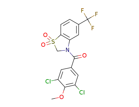 3-(3,5-dichloro-4-methoxybenzoyl)-1,1-dioxo-5-trifluoromethyl-2,3-dihydro-1,3-benzothiazole