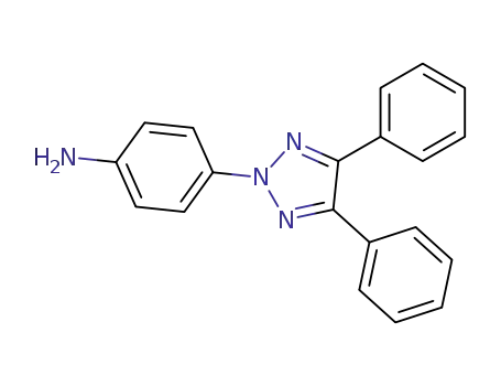 Molecular Structure of 101648-18-4 (Benzenamine, 4-(4,5-diphenyl-2H-1,2,3-triazol-2-yl)-)