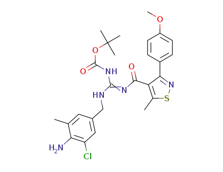 tert-butyl N-(4-amino-3-chloro-5-methylbenzyl)-N'-(3-(4-methoxyphenyl)-5-methylisothiazole-4-carbonyl)carbamimidoylcarbamate