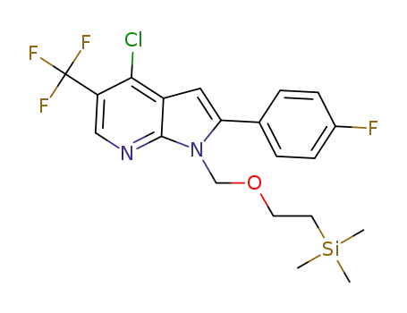 4-chloro-2-(4-fluorophenyl)-5-(trifluoromethyl)-1-((2-(trimethylsilyl)ethoxy)methyl)-1H-pyrrolo[2,3-b]pyridine