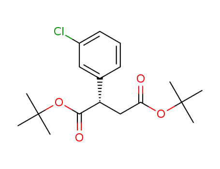 Molecular Structure of 1378314-39-6 ((S)-di-tert-butyl-2-(3-chlorophenyl)succinate)