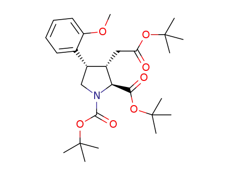 di-tert-butyl (2S,3S,4S)-3-(2-(tert-butoxy)-2-oxoethyl)-4-(2-methoxyphenyl)pyrrolidine-1,2-dicarboxylate
