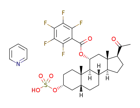 20-oxo-11α-(pentafluorobenzoyl)oxy-5β-pregnan-3α-yl sulfate pyridinium salt