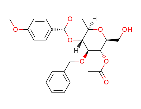 3-O-acetyl-2,6-anhydro-4-O-benzyl-5,7-O-p-methoxybenzylidene-D-glycero-D-gulo-heptitol