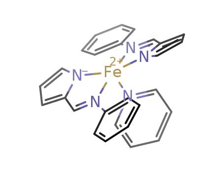 Molecular Structure of 1602674-55-4 (Fe(κ<sup>2</sup>N,N'-NC4H3C(H)=N-C6H5)<sub>2(NC5H5)</sub>)