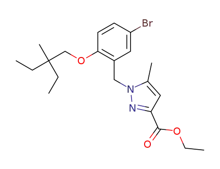 1-[5-bromo-2-(2-ethyl-2-methylbutoxy)benzyl]-5-methyl-1H-pyrazole-3-carboxylic acid ethyl ester