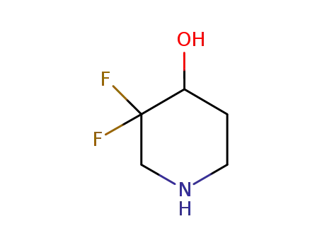 Molecular Structure of 1239596-54-3 (3,3-Difluoro-4-hydroxypiperidine)