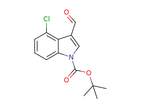 Molecular Structure of 914349-00-1 (1-Boc-4-chloro-3-formylindole)