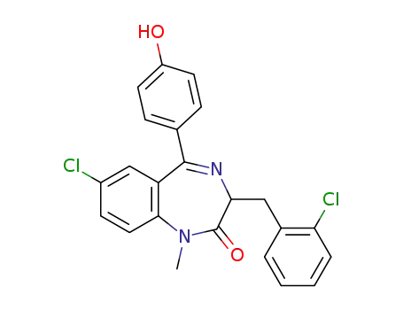 7-chloro-3-(2-chlorobenzyl)-5-(4-hydroxyphenyl)-1-methyl-1H-benzo[e][1,4]diazepin-2(3H)-one