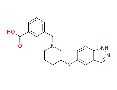 3-({3-[(1H-indazol-5-yl)amino]piperidin-1-yl}methyl)benzoic acid