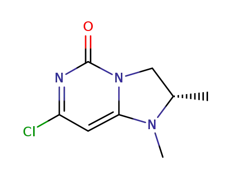 Molecular Structure of 1620579-40-9 ((S)-7-chloro-1,2-dimethyl-2,3-dihydroimidazo[1,2-c]pyrimidin-5(1H)-one)