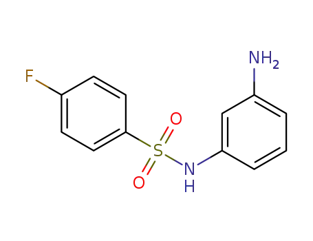 Molecular Structure of 436089-66-6 (N-(3-AMINO-PHENYL)-4-FLUORO-BENZENESULFONAMIDE)