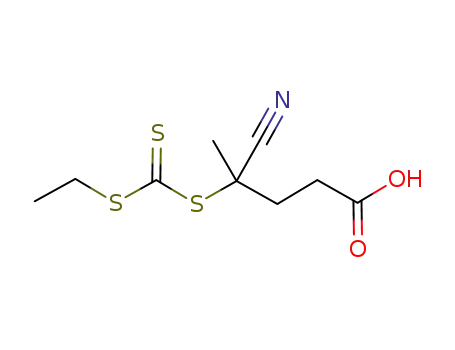 Molecular Structure of 1137725-46-2 (cyano-4-[(ethylsulfanylthiocarbonyl)sulfanyl]-4-methylbutanoic acid)