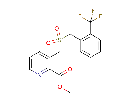 3-(2-trifluoromethyl-phenylmethanesulfonylmethyl)-pyridine-2-carboxylic acid methyl ester
