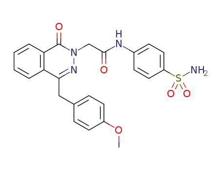 Molecular Structure of 1622427-26-2 (2-(4-(4-methoxybenzyl)-1-oxophthalazin-2(1H)-yl)-N-(4-sulfamoylphenyl)acetamide)