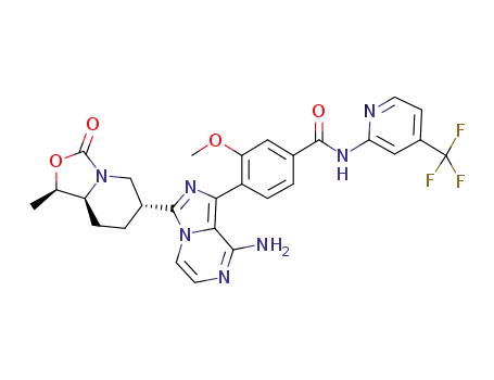 4-{8-amino-3-[(1R,6R,8aS)-1-methyl-3-oxohexahydro[1,3]oxazolo[3,4-a]pyridin-6-yl]imidazo[1,5-a]pyrazin-1-yl}-3-methoxy-N-[4-(trifluoromethyl)pyridin-2-yl]benzamide