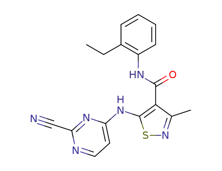 5-[(2-cyanopyrimidin-4-yl)amino]-N-(2-ethylphenyl)-3-methyl-1,2-thiazole-4-carboxamide