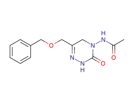 Molecular Structure of 1441160-75-3 (N-[6-(benzyloxymethyl)-3-oxo-2,5-dihydro-1,2,4-triazin-4-yl]acetamide)