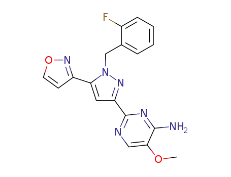 C<sub>18</sub>H<sub>15</sub>FN<sub>6</sub>O<sub>2</sub>