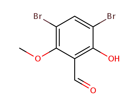 Molecular Structure of 65162-33-6 (Benzaldehyde, 3,5-dibromo-2-hydroxy-6-methoxy-)
