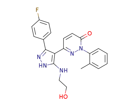 6-{3-(4-fluorophenyl)-5-[(2-hydroxyethyl)amino]-1H-pyrazol-4-yl}-2-(2-methylphenyl)pyridazin-3(2H)-one