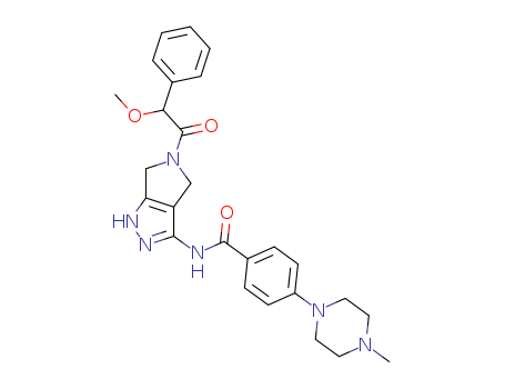 Benzamide,4-(4-methyl-1-piperazinyl)-N-[1,4,5,6-tetrahydro-5-(2-methoxy-2-phenylacetyl)pyrrolo[3,4-c]pyrazol-3-yl]-