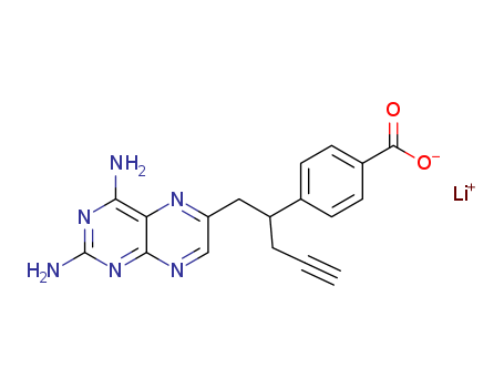 Benzoic acid, 4-[1-[(2,4-diaMino-6-pteridinyl)Methyl]-3-butyn-1-yl]-, lithiuM salt (1:1)