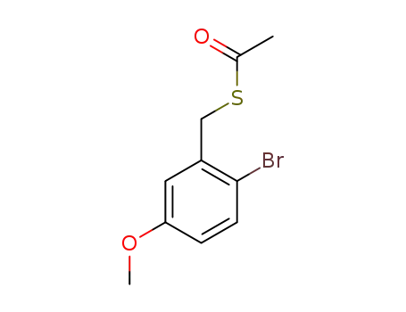 Molecular Structure of 1609496-74-3 (S-(2-bromo-5-methoxybenzyl)ethanethioate)
