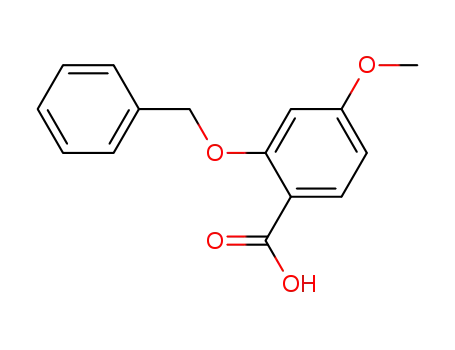 Molecular Structure of 13618-49-0 (Benzoic acid, 4-methoxy-2-(phenylmethoxy)-)