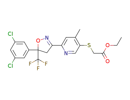 ethyl 2-[[6-[5-(3,5-dichlorophenyl)-5-(trifluoromethyl)-4H-isoxazol-3-yl]-4-methyl-3-pyridyl]sulfanyl]acetate