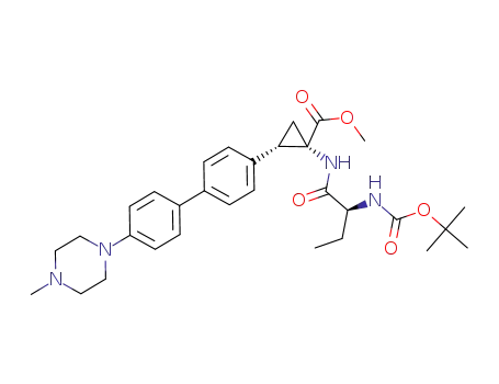 (1S,2S)-methyl 1-((S)-2-(tert-butoxycarbonylamino)butanamido)-2-(4'-(4-methylpiperazin-1-yl)biphenyl-4-yl)cyclopropanecarboxylate