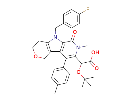 2-(tert-butoxy)-2-(5-(4-fluorobenzyl)-7-methyl-6-oxo-9-(p-tolyl)-1,3,4,5,6,7-hexahydropyrano[3',4':4,5]pyrrolo[2,3-c]pyridin-8-yl)acetic acid