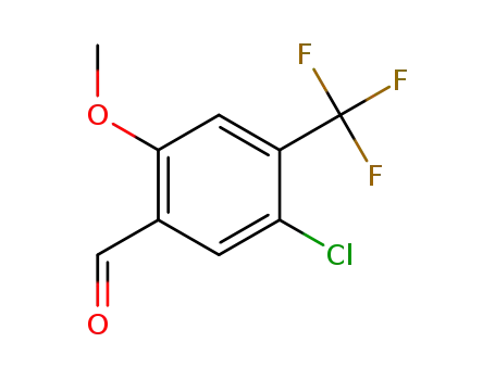 Molecular Structure of 1415130-50-5 (5-chloro-2-methoxy-4-(trifluoromethyl)benzaldehyde)