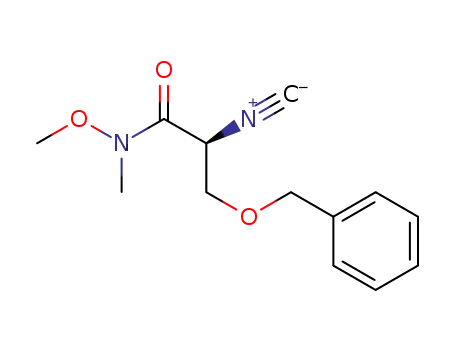 Molecular Structure of 1381872-57-6 ((S)-3-(benzyloxy)-2-isocyano-N-methoxy-N-methylpropanamide)