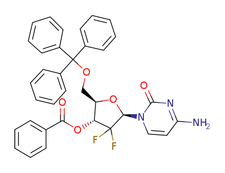 (2R,3R,5R)-5-(4-amino-2-oxopyrimidin-1(2H)-yl)-4,4-difluoro-2-(trityloxymethyl)tetrahydrofuran-3-yl Benzoate