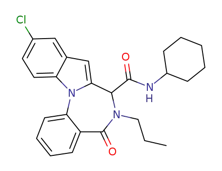 10-chloro-N-cyclohexyl-5-oxo-6-propyl-6,7-dihydro-5H-benzo[6,7][1,4]diazepino[1,2-a]indole-7-carboxamide