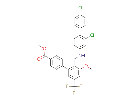 methyl 2'-(((2,4'-dichloro-[1,1'-biphenyl]-4-yl)amino)methyl)-3'-methoxy-5'-(trifluoromethyl)-[1,1'-biphenyl]-4-carboxylate