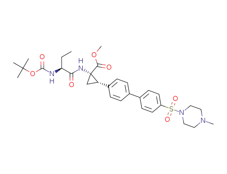 (1S,2S)-methyl ((S)-2-(tert-butoxycarbonylamino)butanamido)-2-(4'-(4-methylpiperazin-1-ylsulfonyl)biphenyl4-yl)cyclopropanecarboxylate
