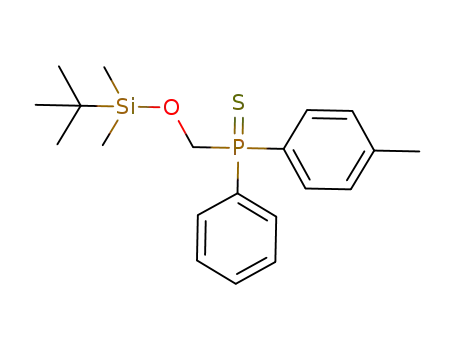 Molecular Structure of 1420040-36-3 ((t-butyldimethylsilyloxymethyl)(phenyl)(p-tolyl)phosphine sulfide)