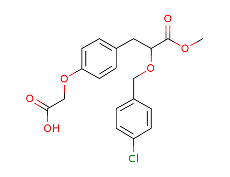 3-(4-carboxymethoxyphenyl)-2-(4-chlorobenzyloxy)propionic acid methyl ester