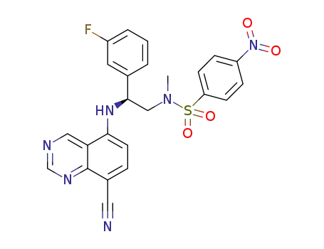N-[(S)-2-(8-cyano-quinazolin-5-ylamino)-2-(3-fluoro-phenyl)-ethyl]-N-methyl-4-nitro-benzenesulfonamide