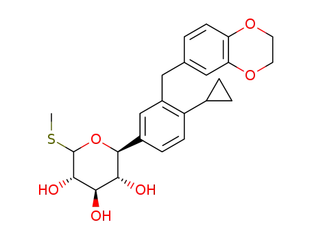 (2S,3R,4R,5S)-2-[4-cyclopropyl-3-(2,3-dihydro-benzo[1,4]dioxin-6-ylmethyl)phenyl]-6-methylsulfanyl-tetrahydro-pyran-3,4,5-triol