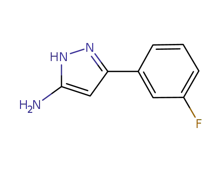Molecular Structure of 766519-89-5 (5-(3-fluoro-phenyl)-2H-pyrazol-3-ylamine)