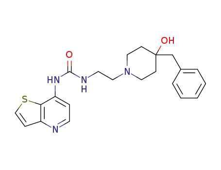 1-[2-(4-benzyl-4-hydroxypiperidin-1-yl)ethyl]-3-(thieno[3,2-b]pyridin-7-yl)urea