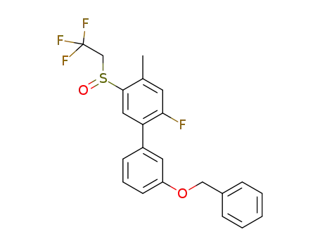 3'-(benzyloxy)-2-fluoro-4-methyl-5-((2,2,2-trifluoroethyl)sulfinyl)-1,1'-biphenyl