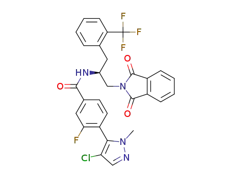 4-(4-chloro-1-methyl-1H-pyrazol-5-yl)-N-((1S)-2-(1,3-dioxo-1,3-dihydro-2H-isoindol-2-yl)-1-{[2-(trifluoromethyl)phenyl]methyl}ethyl)-3-fluorobenzamide