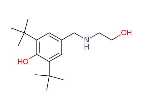 Molecular Structure of 792-40-5 (2-(3,5-di-tert-butyl-4-hydroxybenzylamino)ethanol)