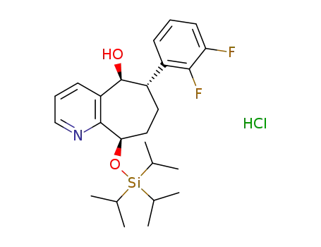 (5S,6S,9R)-6-(2,3-difluorophenyl)-9-((triisopropylsilyl)oxy)-6,7,8,9-tetrahydro-5H-cyclohepta[b]pyridin-5-ol hydrochloride