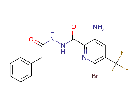 Molecular Structure of 1427262-61-0 (3-amino-6-bromo-N'-(2-phenylacetyl)-5-(trifluoromethyl)picolinohydrazide)